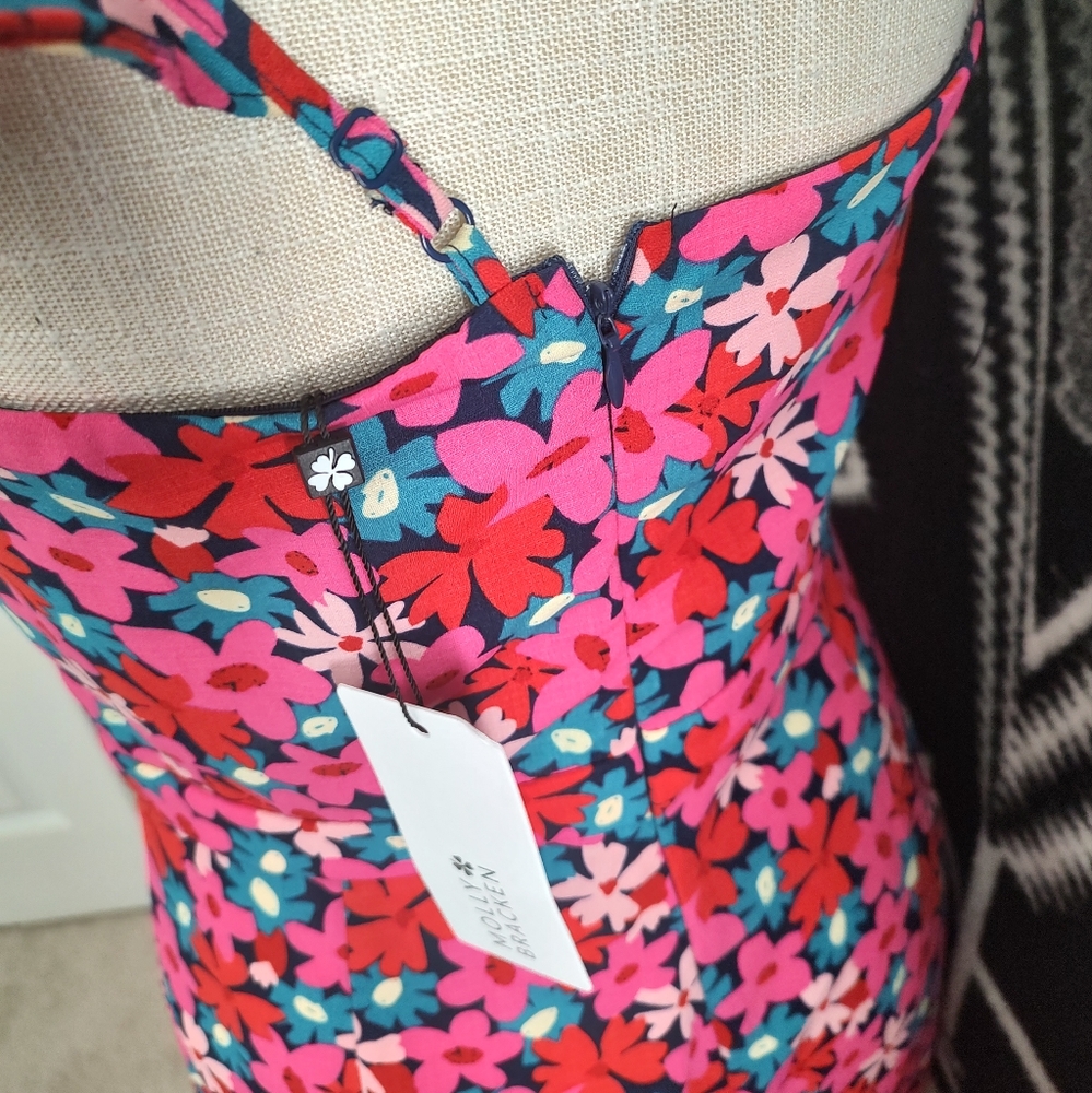 💐NWT Molly Bracken Brand Floral Print One Shoulder Jumpsuit, Small - Picture 11 of 13